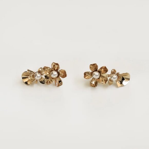 A.B. Ellie Raquel Flower Drop Earrings - Picture 3 of 7